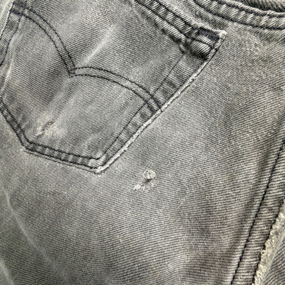 Vintage Levi's Black 501 Jeans Men's 35x34 (Fits 33x33) Made In USA Distressed - Picture 4 of 16